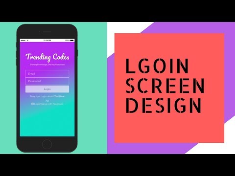Ionic 3-Login Screen  Design #itseasy
