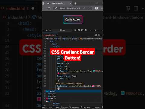 CSS Gradient Border Button | modern border #coding #css #html