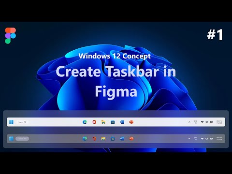 Create a Windows 12 Concept Taskbar | Modern UI Design in Figma | #1