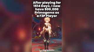 Reaching 500,000 Primogems as a FREE TO PLAY Player! (Genshin Impact)