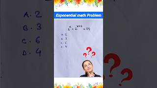 Solving exponential math problem with base 2 #shorts #maths #exponentconcept #olympaid #ntpc #wbp