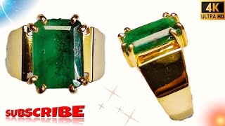 Panna Stone 22k Gold Ring Making _ Hand Made Panna Stone Ring _ New Design Gold Ring Design #gold