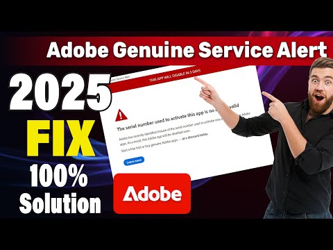 Fix Adobe Genuine Software Alert Service Error | 100% Working Solution (2025)#adobesoftware#software