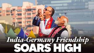 PM Modi and German Chancellor Friedrich Merz at the International Kite Festival in Ahmedabad