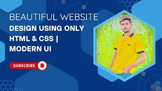Beautiful Website Design Using Only HTML & CSS  Modern UI