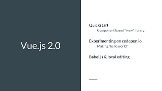 vue.js and babel.js quickstart