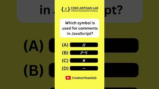 JavaScript Quiz: Which symbol is used for comments in JavaScript? 🤔 #Shorts