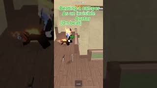 Beating a camper as an invisible avatar #roblox #mm2