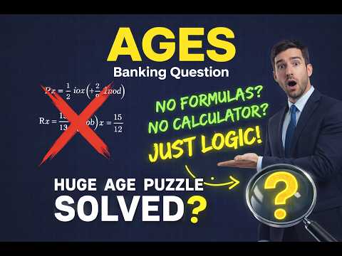Ages Quantitative Aptitude Tricks for IBPS, SBI & RRB PO #maths #education #ages