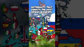 Nationality that commits the most crimes in Europe #mapping #mapper #geography #history #europe #map