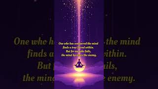 “Control your mind,  or it will control you.”  #DharmaVerse #MindMastery #GitaWisdom
