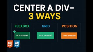 How to Center a Div in HTML & CSS (3 Ways!) | Frontend Tip #webdevelopment #html #css #csstips