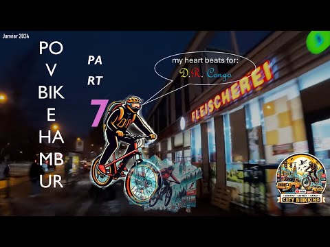 POV bike Hamburg #7 - night snow adventures in -4°C in Schenefeld & Osdorf (uncut)
