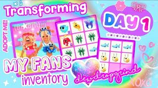 Transforming My FANS Inventory in Adopt Me! 🌸 DAY 1 🌸 #adoptme