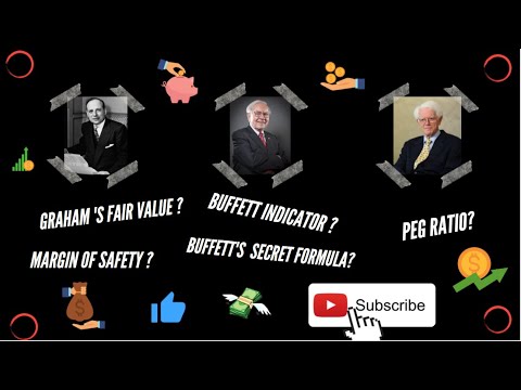 Buffett indicator ? Graham's Fair Value & Margin of Safety ? Peter Lynch PEG ratio ? Market learning