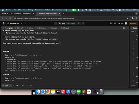 LeetCode 1717. Maximum Score From Removing Substrings