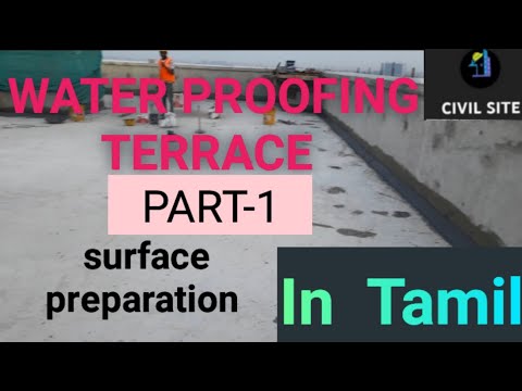மாடியில் Waterproofing செய்வது எப்படி surface preparation for Waterproofing on terrace slab