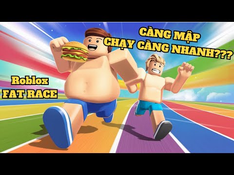 Nikocado Avocado CHALLENGE: GET FATTER, RUN FASTER! | Roblox | Fat Race | Professor Robo