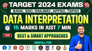 Data Interpretation Best & Smart Shortcut Tricks To Score 15/15 Marks In Just 7 Minutes
