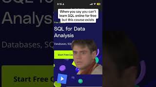 The best FREE SQL course #SQL #Udacity #dataanalysis