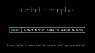 WezTerm Terminal Setup for Nushell on macOS