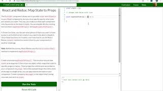 FCC: React and Redux Map State to Props (5)