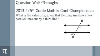 2013 4/5th Grade Math is Cool Championship Question 36 - Walkthrough