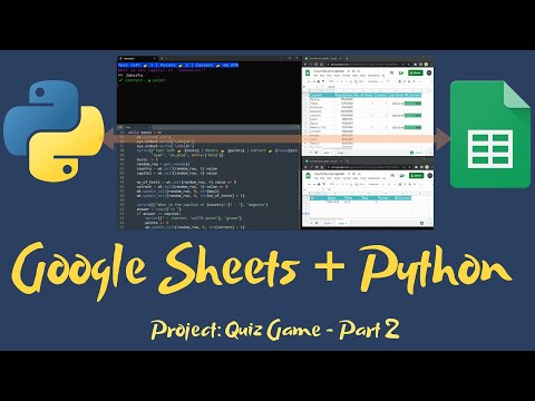 Google Sheets + Python  |  Project: Quiz Game  - part 2