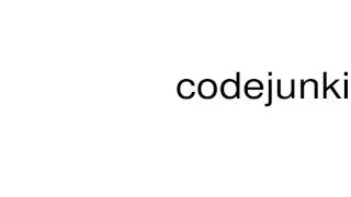 How to pronounce codejunkies