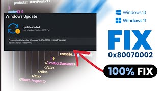 How to Fix 0x80070002 Error on Windows Guaranteed Fix [easy]