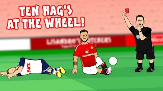 TEN HAG'S AT THE WHEEL💥 (Man Utd vs Spurs 0-3 Bruno Red Card Van De Ven Goals Highlights)