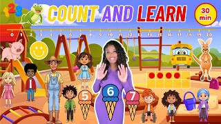 Math For Kids| Learning with Ms Houston| Counting, Number Lines Number Bonds + more