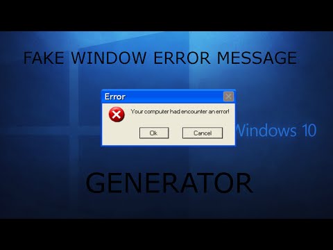 Window Fake Error Message Generator