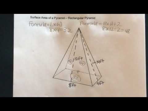 How to find the Surface Area of a Rectangular Pyramid