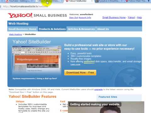 Setting up your web hosting account and getting a FREE domain name - how to make a website