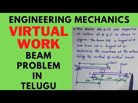 Virtual work - Combined beams problem - finding the reactions at roller supports