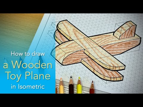 How to Sketch a Wooden Toy Plane in Isometric