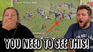 Americans React to INSANE UK Cheese Rolling Contest 2025