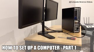 How to SET-UP a Desktop Computer with Dual Monitors - For Office Use | Part 1
