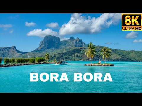 BORA BORA, French Polynesia in 8K ULTRA HD 60 FPS. Collection of Aerial Footage