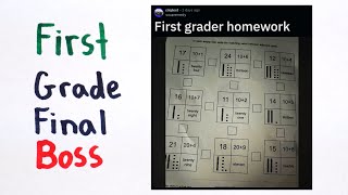 the dark souls of 1st grade math homework