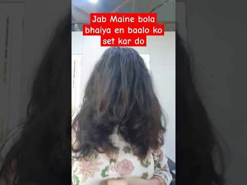 Bhaisahab poori gardan tedi ho gayi. #funny #hair #hairstyle