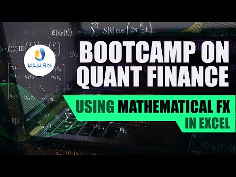 Bootcamp on Quant Finance | Mathematical (Polynomial, Exponential Logarithmic) Functions using Excel