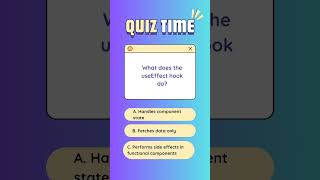 What is useEffect in React? #ReactJS #useEffect #ReactQuiz #WebDevelopment #CodingQuiz   #Shorts