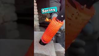 Art of Spring Straightening 🌀 Heating and Deforming Spring Straightening Method ➖ #short #shortvideo