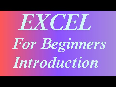 EXcel For Beginners Introductions