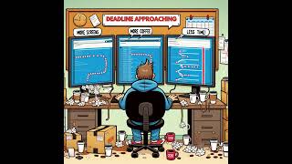 Deadline approaching in DevOps: More screens, more coffee, less time! #DevOps #DevOpsMemes" ⏰💻☕🚀