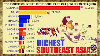 RICHEST COUNTRIES IN SOUTHEAST ASIA | GNI PER CAPITA