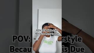 Affordable $18 Hairstyle Because Rent is Due #fyp #sleekponytail #naturalhair #protectivestyles