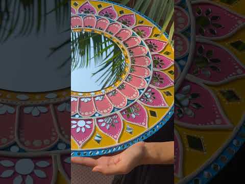 Customised Lippan Art Mirror ✨🫶 #lippanart #customized #art #lippanmirrorart